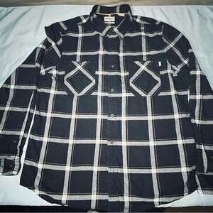 Timberland White and Blue navy Casual Button Down Shirt